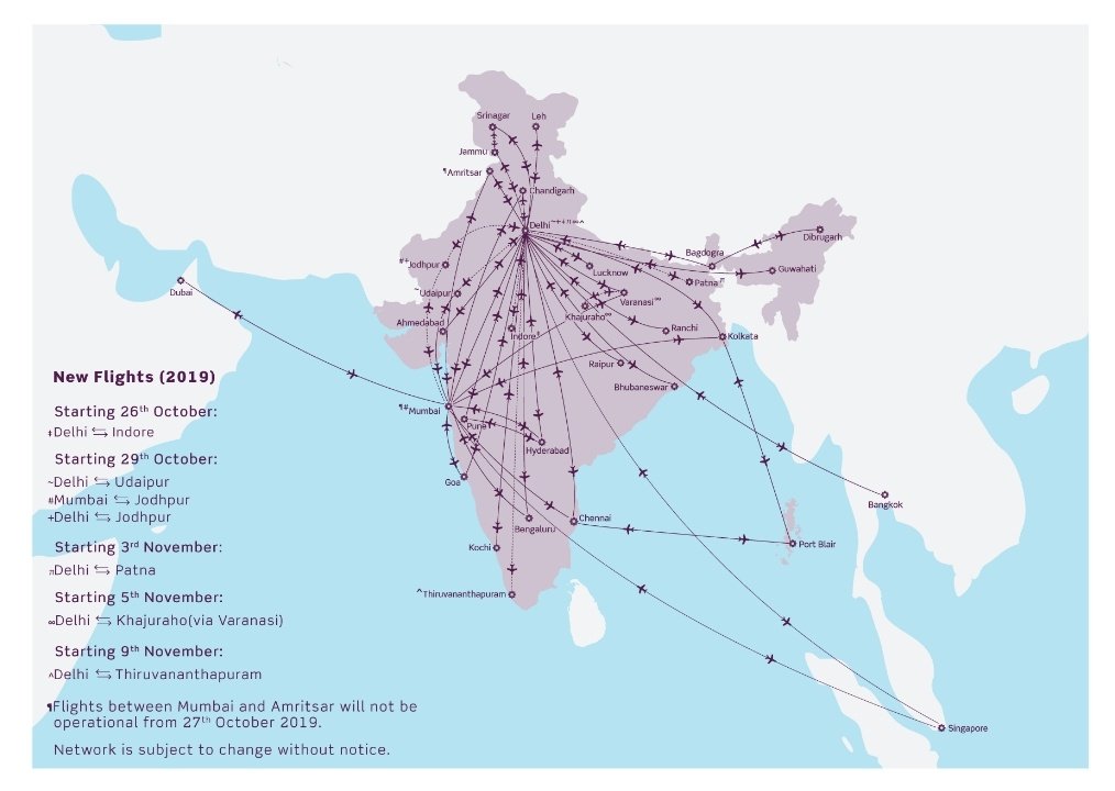 Vistara New Routes