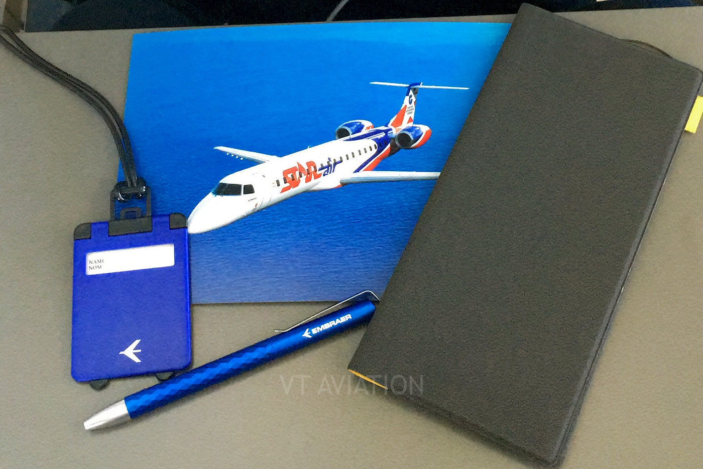 Goodies from Embraer for Star Air Hindon Inaugural