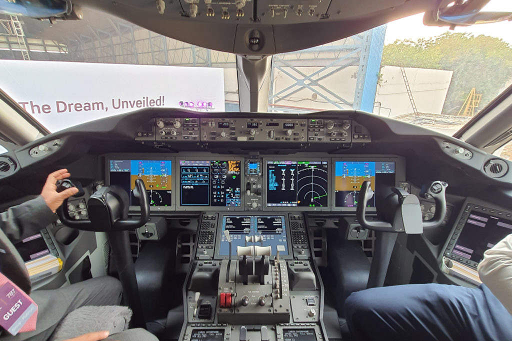 Flight Deck of Vistara Boeing 787-9 Dreamliner