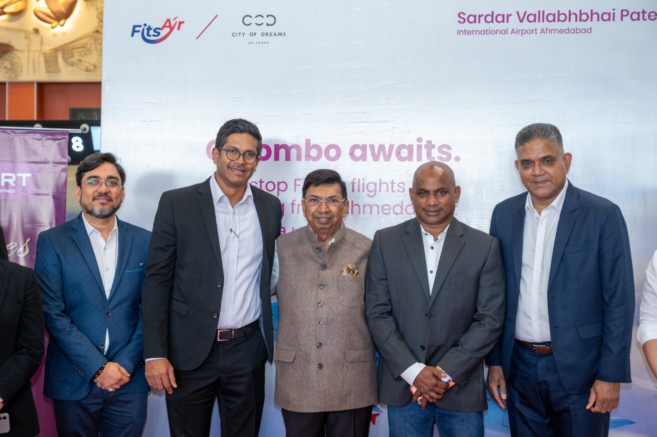 Dignitaries at Ahmedabad–Colombo Route Launch